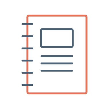 Not defteri web simgesi, vektör çizim