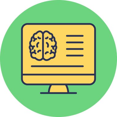 Brain Test Report icon modern vector illustration