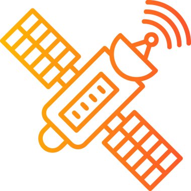 uydu simgesi vektör illüstrasyonu