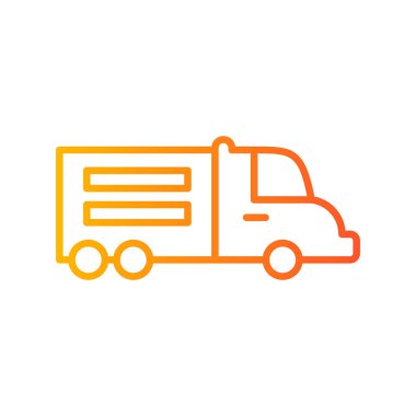 delivery truck icon vector. thin line sign