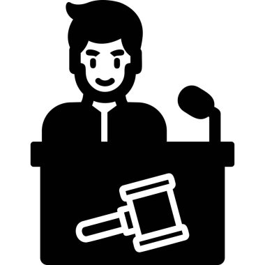 Açık Artırma web simgesi basit illüstrasyon