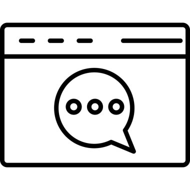 Konuş. Web simgesi basit illüstrasyon