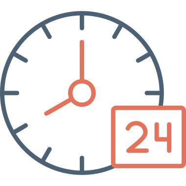24 Hours Support icon modern vector illustration