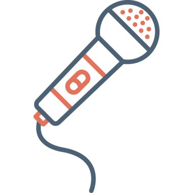 mikrofon simgesi vektör illüstrasyonu