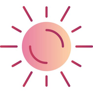 Güneş simgesinin vektör illüstrasyonu 