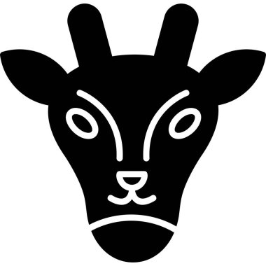 Zürafa. Web simgesi basit illüstrasyon