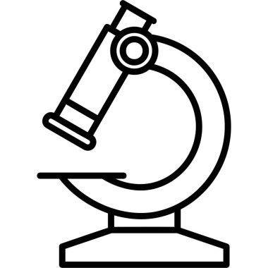 Mikroskop. Web simgesi basit illüstrasyon