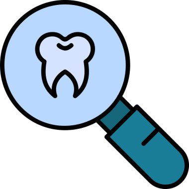 Diş kontrolü modern simge, vektör illüstrasyonu