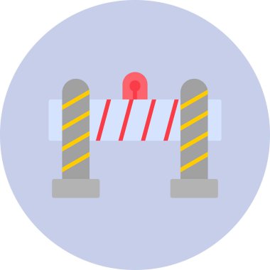 Bariyer. Web simgesi basit illüstrasyon