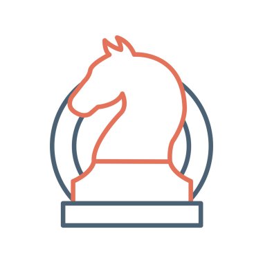 Satranç ikonu vektör illüstrasyonu