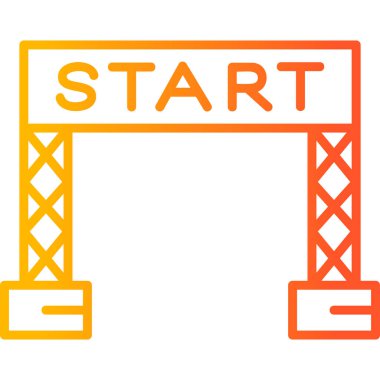 Başlangıç Çizgisi 'nin vektör illüstrasyonu