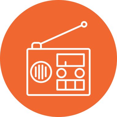 radyo simgesi web basit illüstrasyon