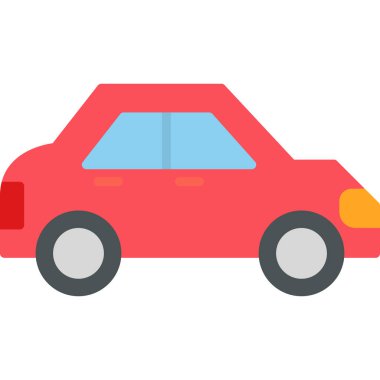 Otomobil Düz Vektör Simgesi