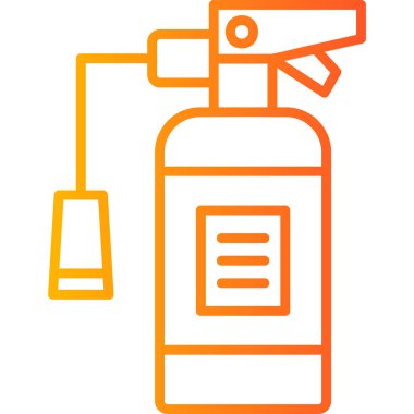 Yangın söndürücü, ağ basit simge illüstrasyonu