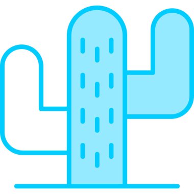 Kaktüs simgesi, modern tasarım illüstrasyonu