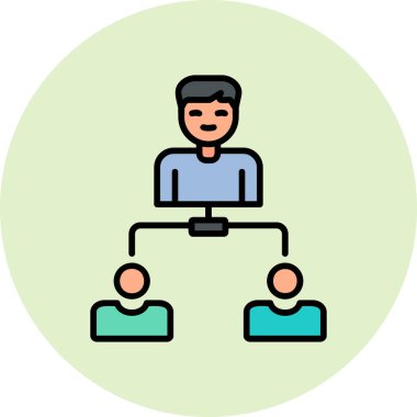 hiyerarşi. Web simgesi basit illüstrasyon