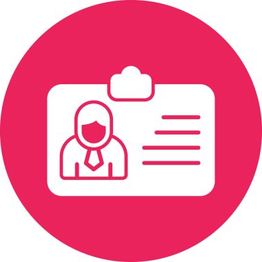 Office Entry Card web icon, vector illustration