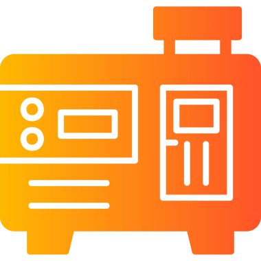 Jeneratör web simgesinin vektör illüstrasyonu