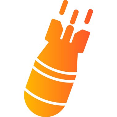 vector illustration of bomb modern icon