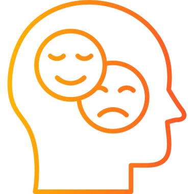 Çift kutuplu modern ikon vektör illüstrasyonu