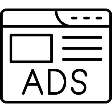 Reklam web simgesi basit illüstrasyon