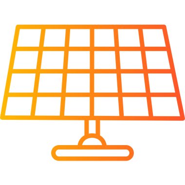 Güneş enerjisi ikonu. Ağ için güneş vektör simgelerinin basit gösterimi