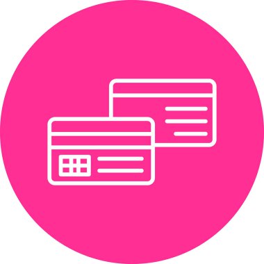 Kredi kartıyla. Web simgesi illüstrasyonu