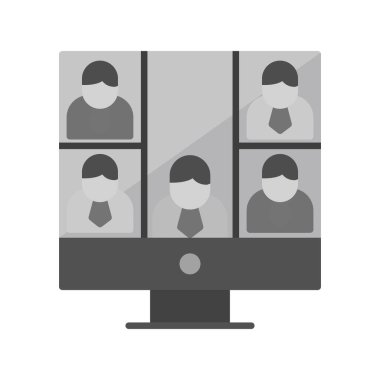 Konferans çağrı simgesinin vektör illüstrasyonu