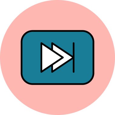 Hızlı ileri simge vektör çizim