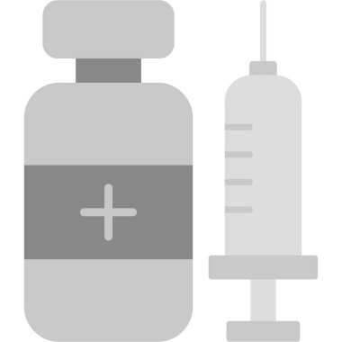 Aşı. Web simgesi vektör illüstrasyonu