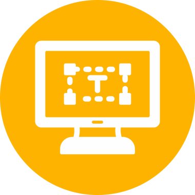 Bilgisayar. Web simgesi basit illüstrasyon 