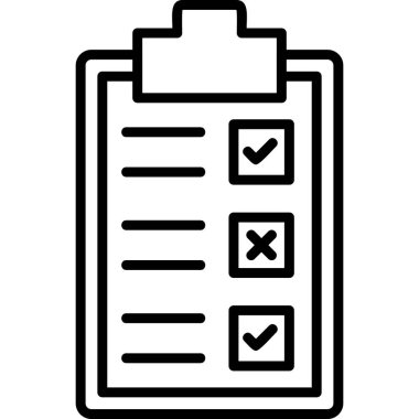 Checklist icon, vector illustration simple design