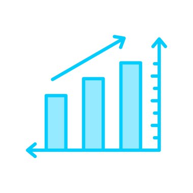 graph with growing chart icon vector illustration graphic design
