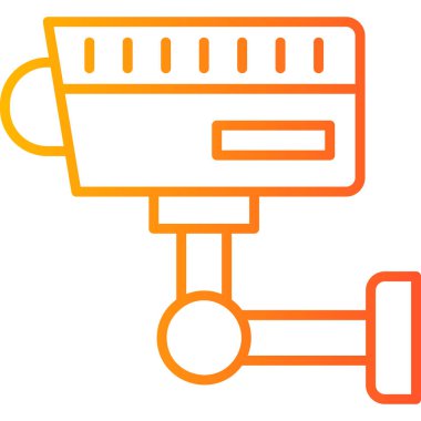 CCTV kamera simgesi, vektör illüstrasyonu basit tasarım