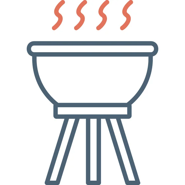 Barbecue Web Icoon Eenvoudige Illustratie — Stockvector