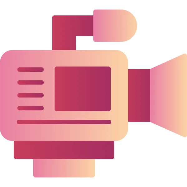Videokamera Grafická Ilustrační Ikona — Stockový vektor