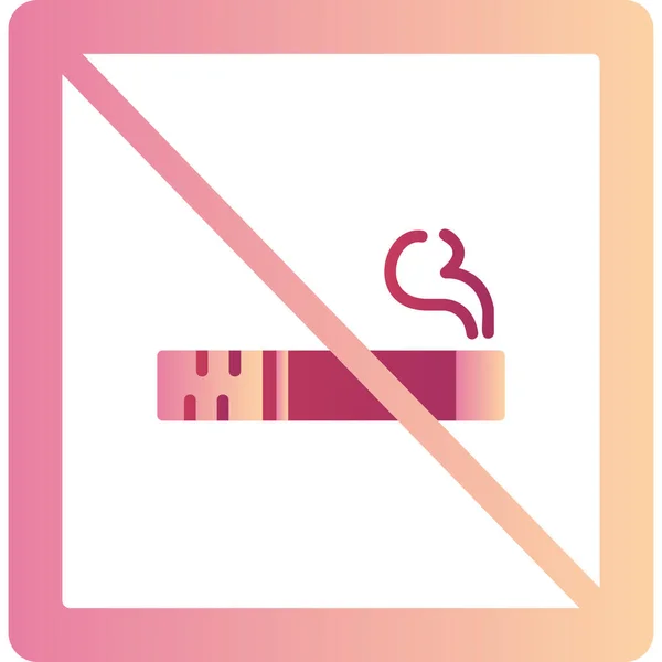 Žádná Ikona Kouření Izolovaná Abstraktním Pozadí — Stockový vektor
