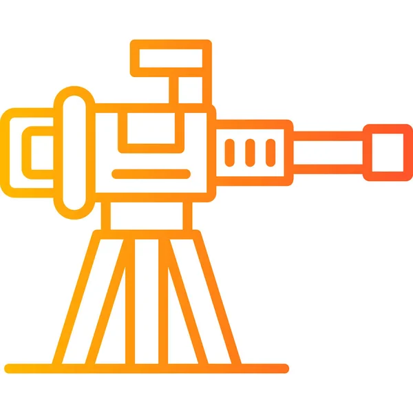 Machine Gun Icoon Web Eenvoudige Pictogram Illustratie — Stockvector