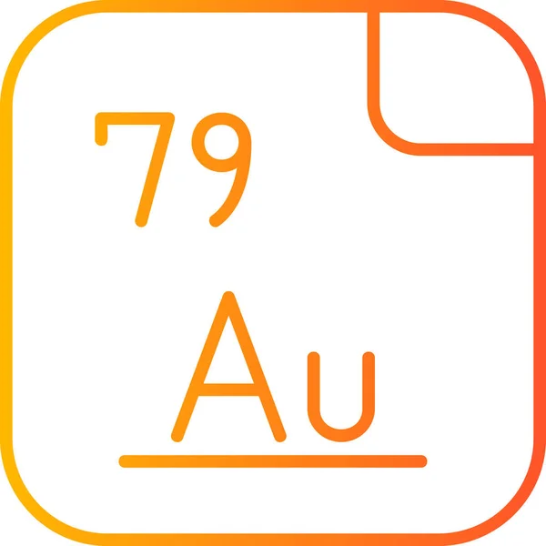 Gold Aurum Icoon Voor Persoonlijk Commercieel Gebruik — Stockvector