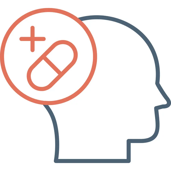 Mental Health Web Icon Simple Design — Stock Vector