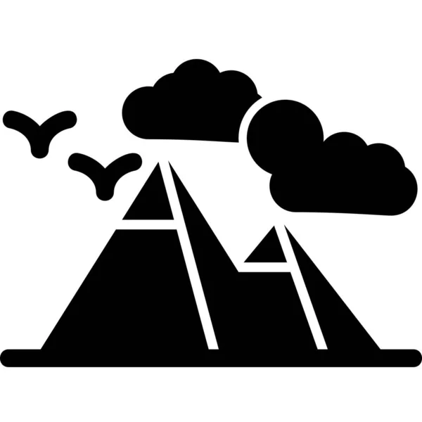 Pirámide Icono Web Ilustración Simple — Archivo Imágenes Vectoriales