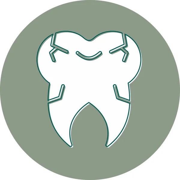 Zahn Web Symbol Einfache Illustration — Stockvektor