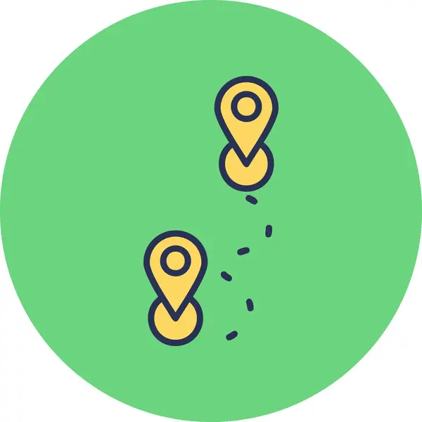 Route Web Icon Einfache Illustration — Stockvektor