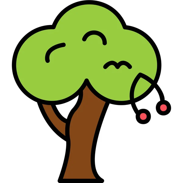 Grönskande Träd Vektor Illustration — Stock vektor