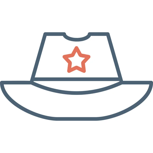 Sombrero Icono Web Ilustración Simple — Archivo Imágenes Vectoriales