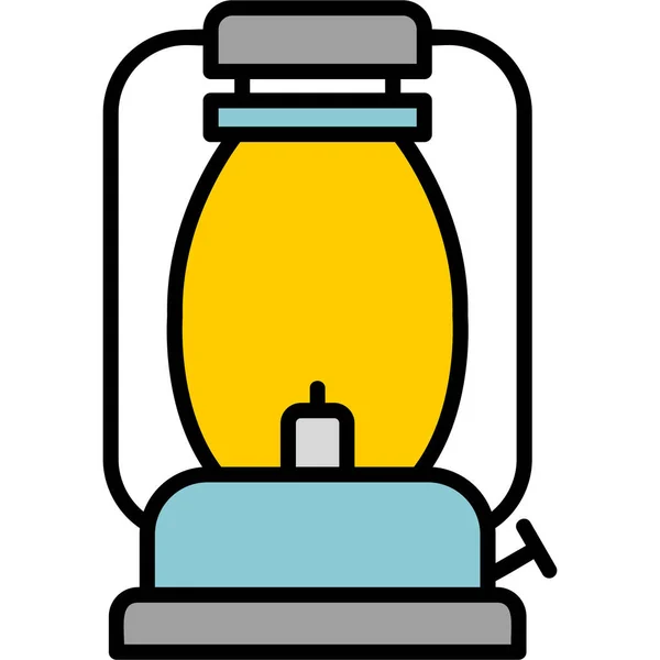 Gas Lamp Flat Vector Icon — Stock Vector