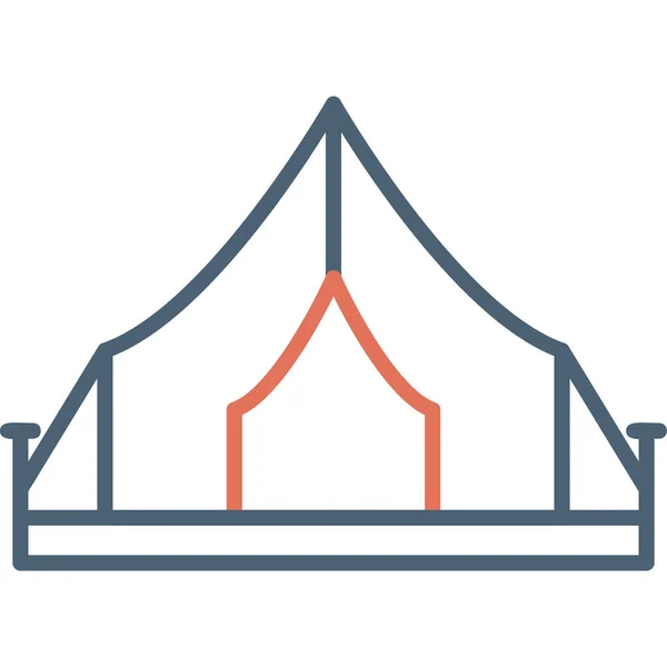 Kamp Çadırı Ikonu Vektör Illüstrasyonu — Stok Vektör