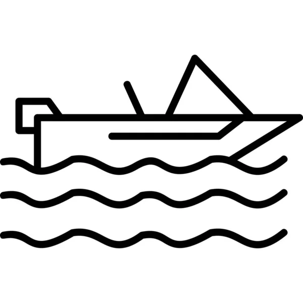 Icône Bateau Moteur Illustration Design Moderne — Image vectorielle