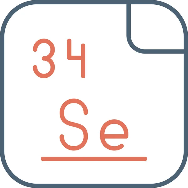 Selen Chemický Prvek Symbolem Atomovým Číslem34 Jedná Nekov Vzácněji Považovaný — Stockový vektor
