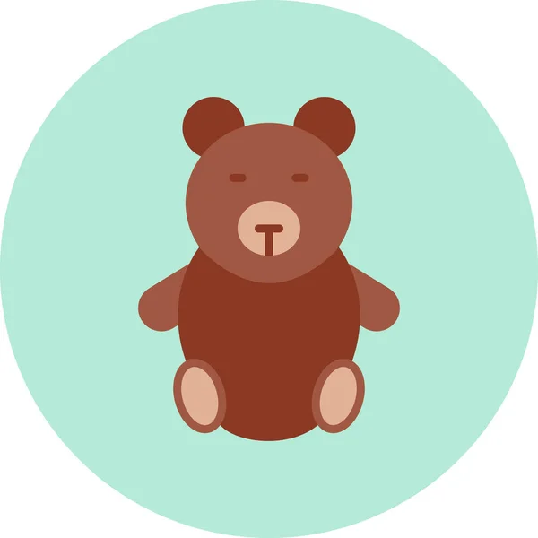 Medvídek Ikona Vektorové Ilustrace — Stockový vektor